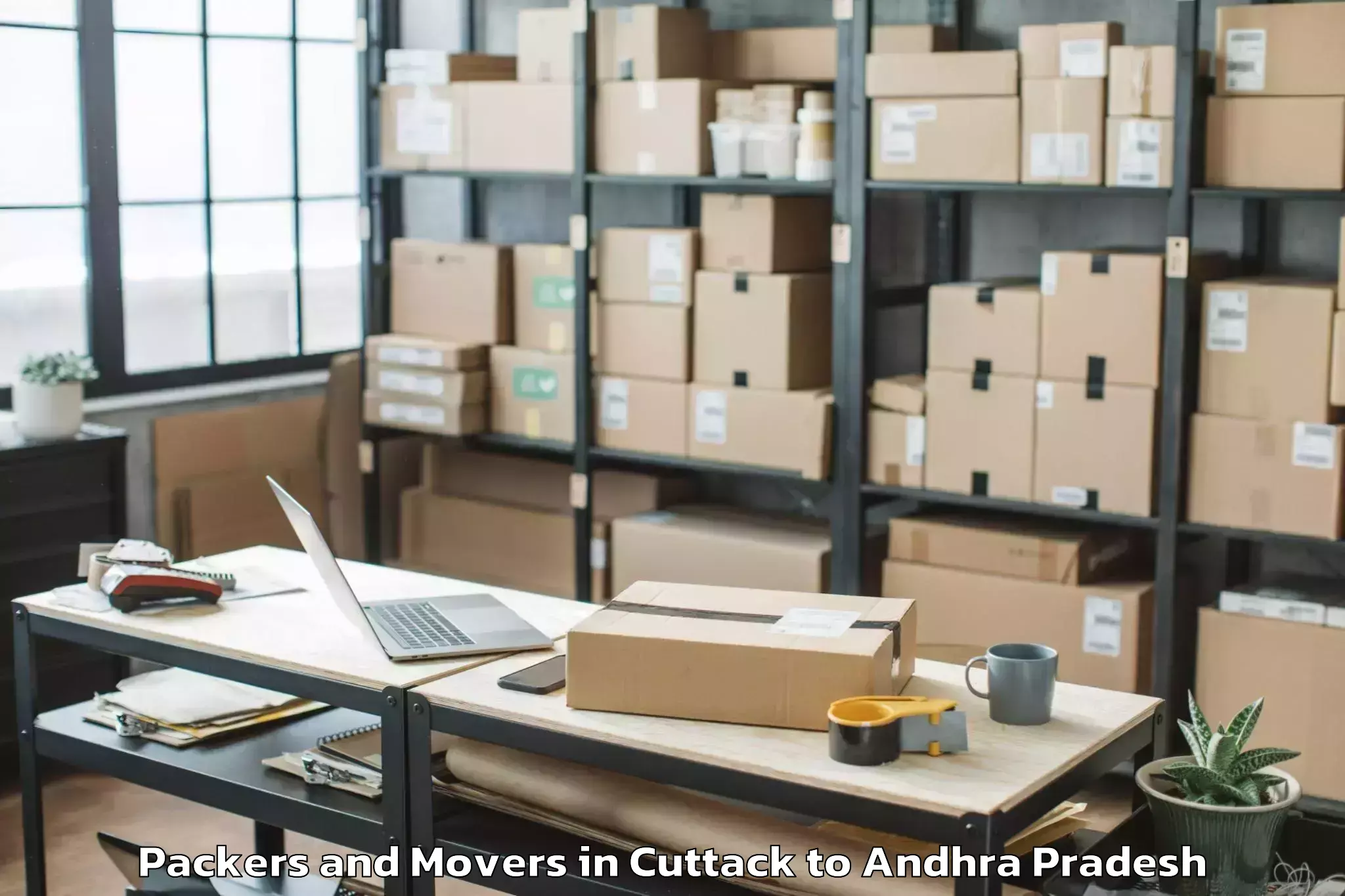 Expert Cuttack to Pedaparupudi Packers And Movers